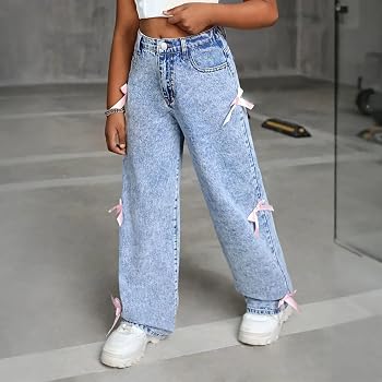 Amazon.com: Girls Baggy Jeans 2025 Wide Leg Baggy Denim Pants